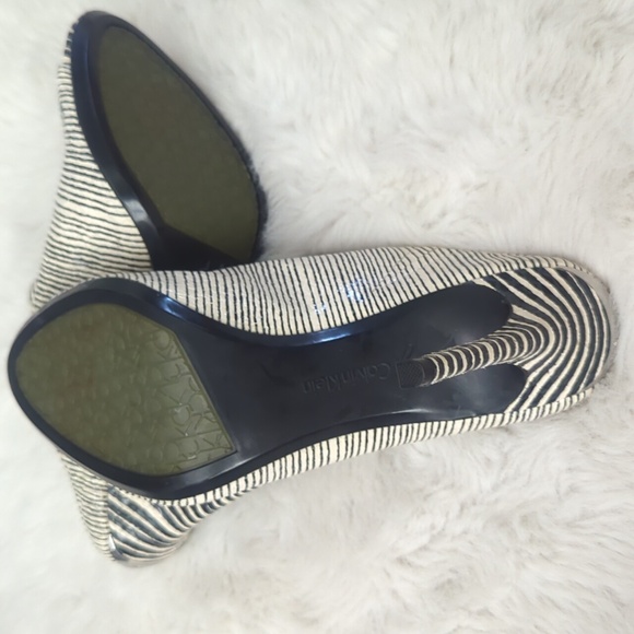 CALVIN KLEIN Marisa Zebra Print Open Toe Heel Mules - Picture 8 of 10